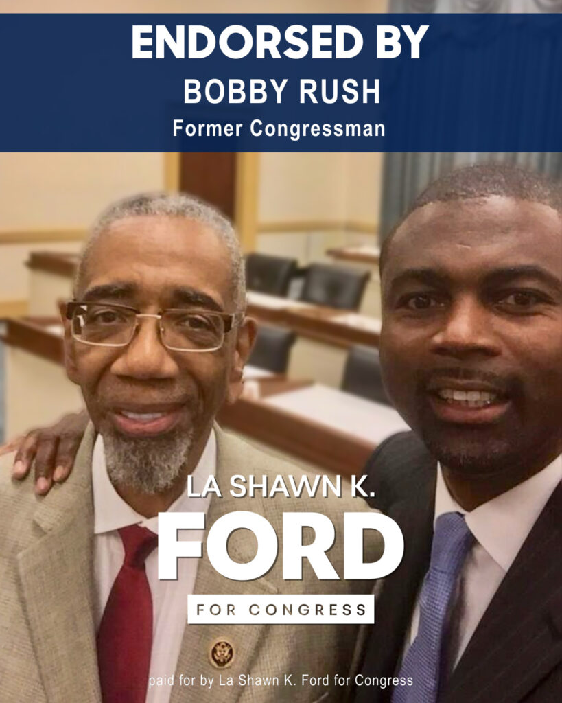 Former Congressman Bobby Rush endorses La Shawn K. Ford for Congress