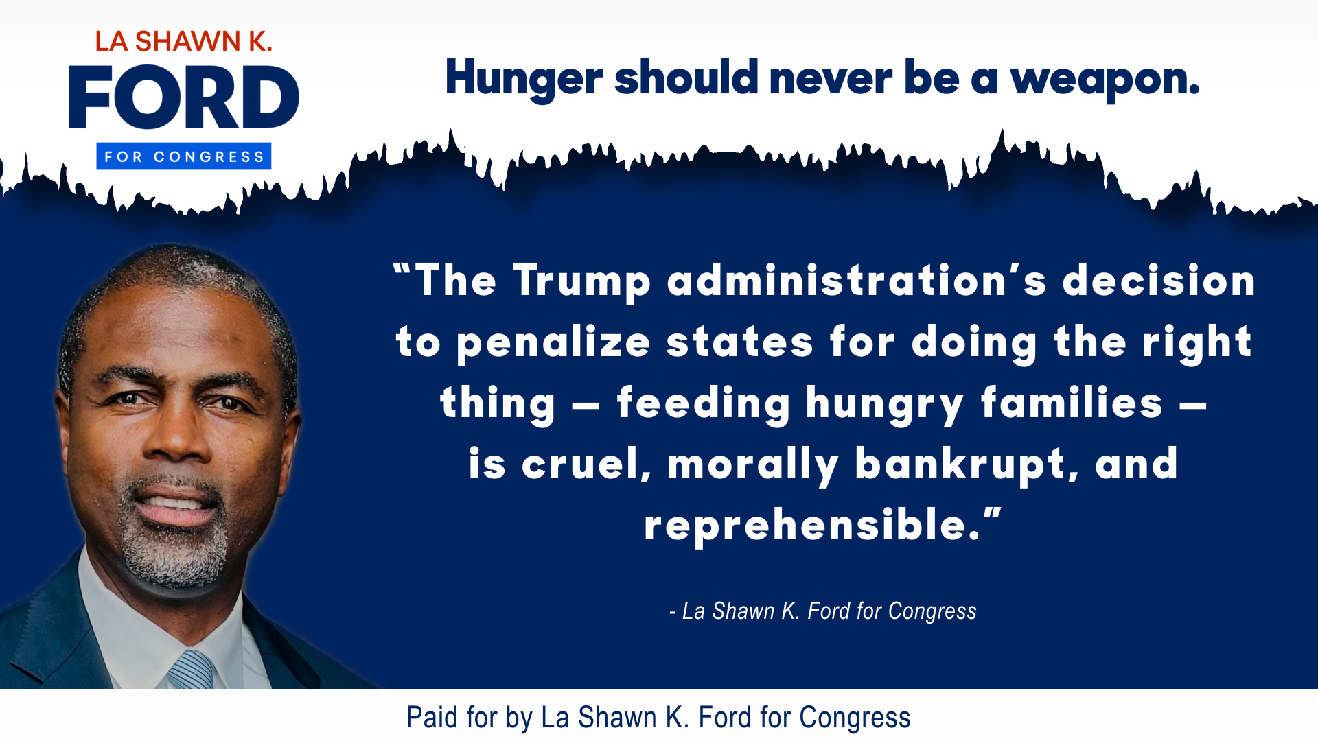 La Shawn K. Ford Condemns Trump Administration’s Attack on SNAP